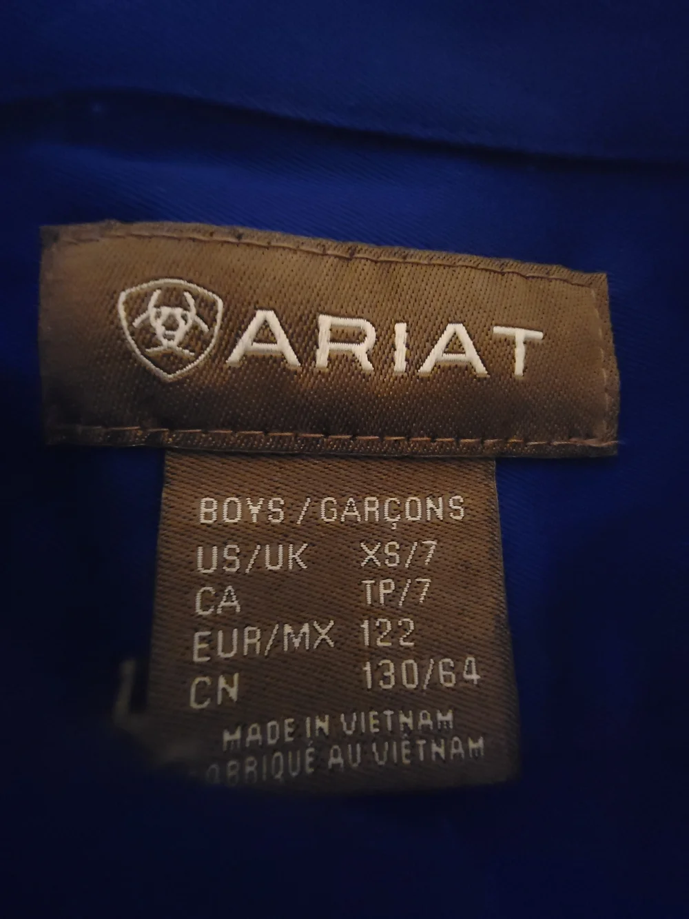 Ariat Royal Blue Button-Down Shirt with Contrast Buttons